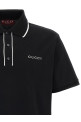 Logo embroidery polo shirt Black-grey