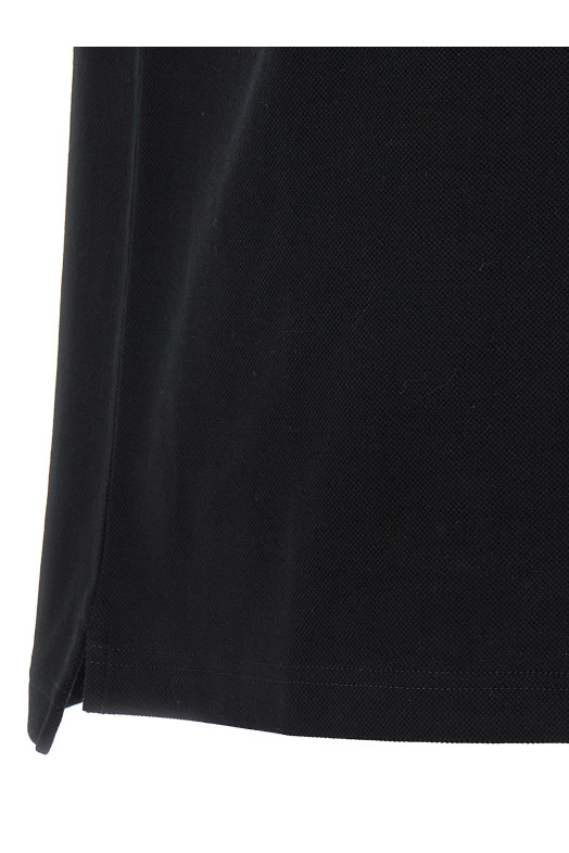 Logo embroidery polo shirt Black-grey