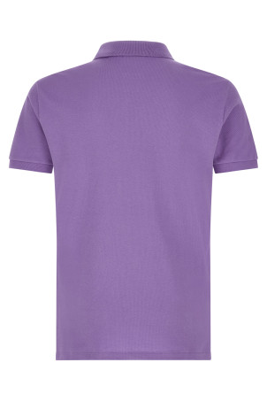 Logo embroidery polo shirt Purple