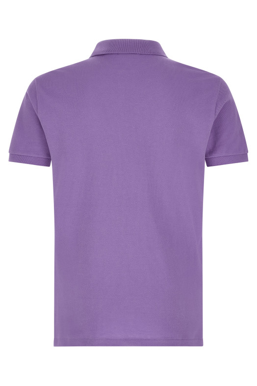 Logo embroidery polo shirt Purple