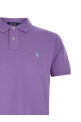 Logo embroidery polo shirt Purple