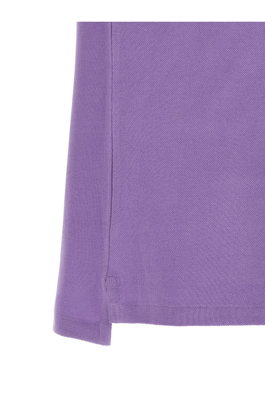 Logo embroidery polo shirt Purple