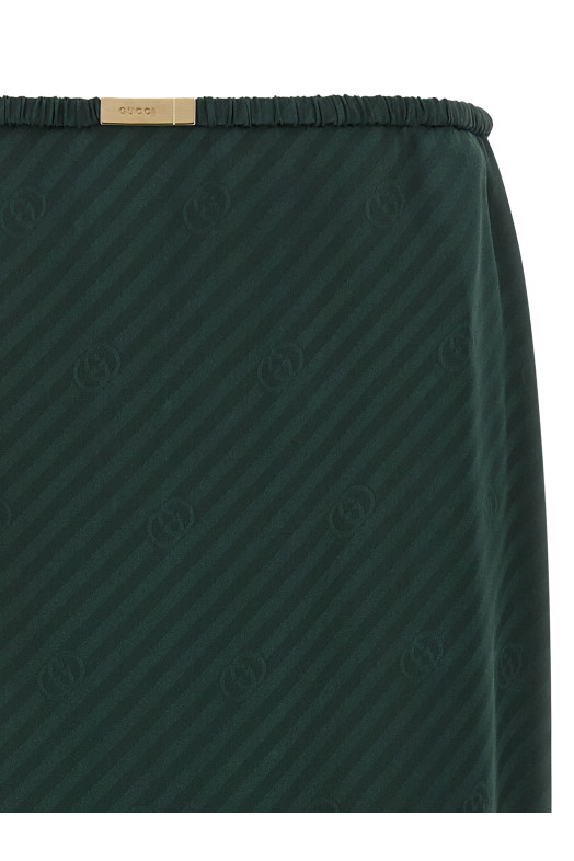 Silk skirt Green