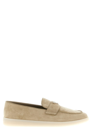 Suede loafers Beige