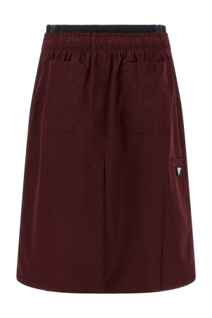 Double layer elastic skirt Bordeaux