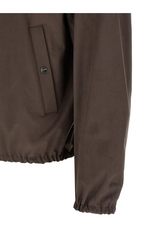 Suede effect jacket Brown