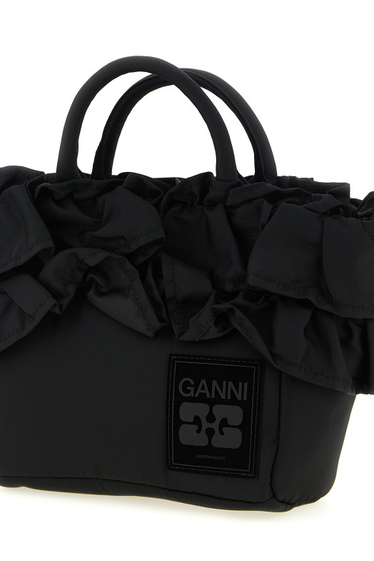 'Mini Shopper Ruffle' handbag Black