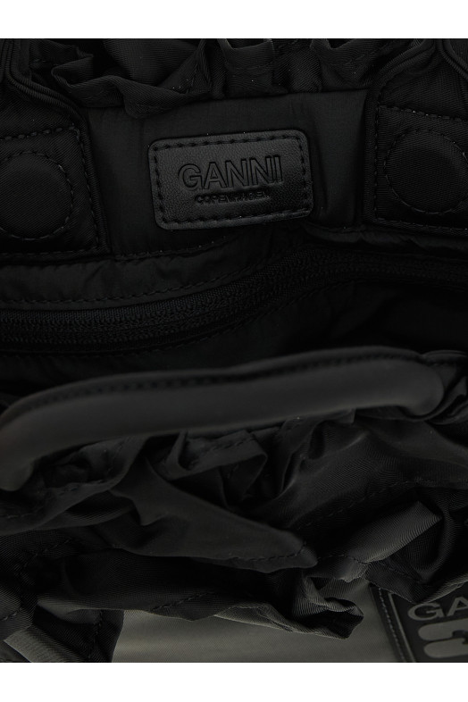 'Mini Shopper Ruffle' handbag Black