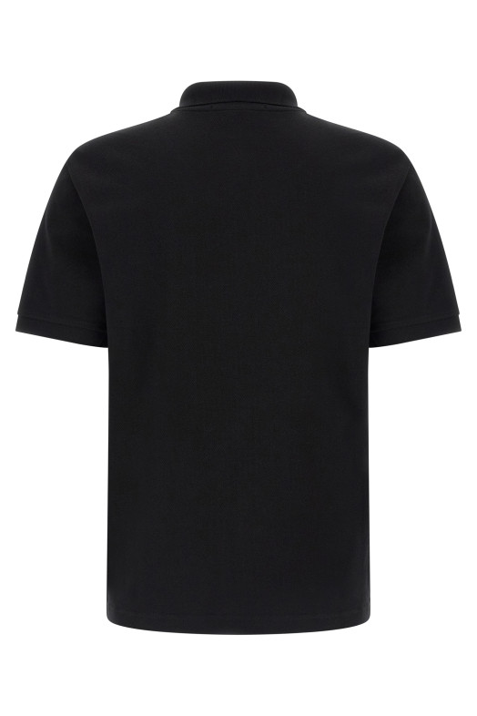 'Compass' logo polo shirt Black