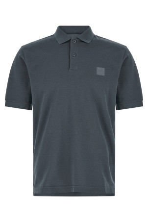 'Compass' logo polo shirt Blue