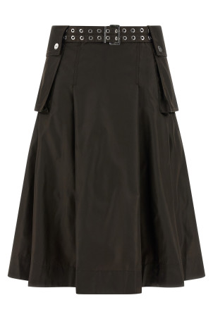 'Duchesse Nylon Pleated' skirt Brown