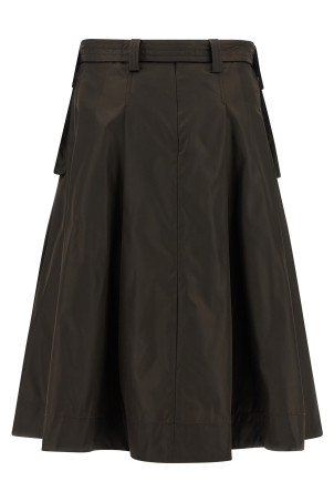 'Duchesse Nylon Pleated' skirt Brown