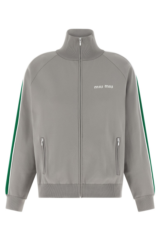 Logo embroidery sweatshirt Gray