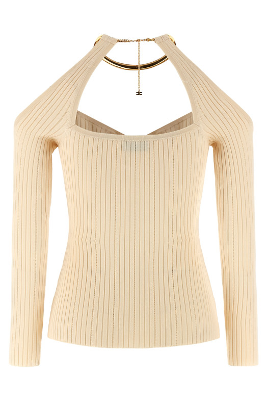 Necklace sweater Beige