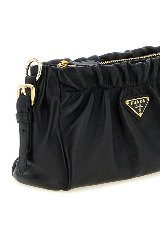 Leather shoulder bag Black