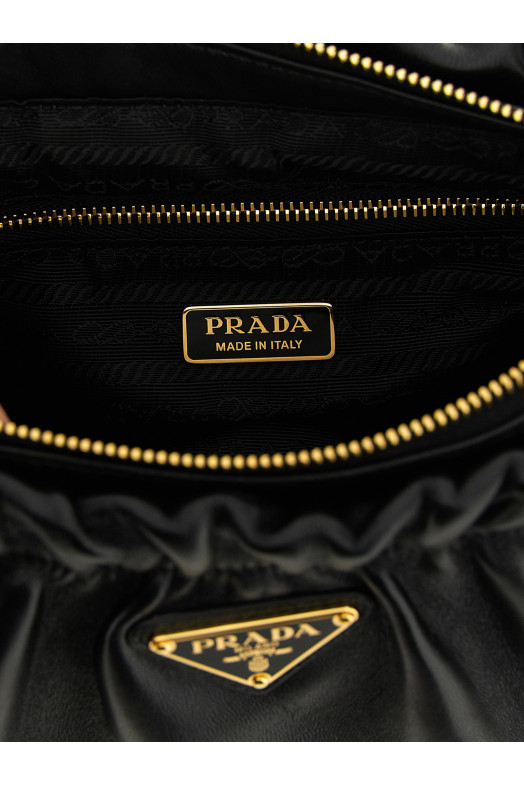 Leather shoulder bag Black