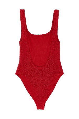 'Square Neck' one-piece swimsuit Red