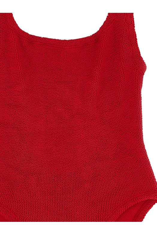 'Square Neck' one-piece swimsuit Red