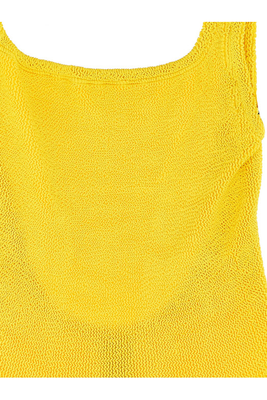 'Square Neck' one-piece swimsuit Yellow