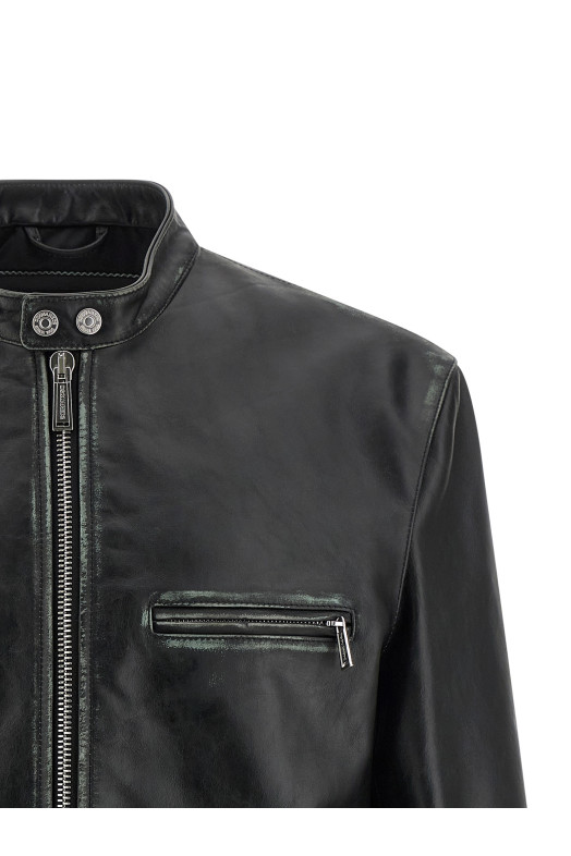 'Bad Boy' biker jacket Black