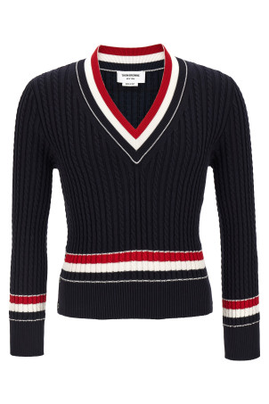 RWB intarsia sweater Blue