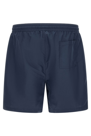 Logo embroidery swimsuit Blue