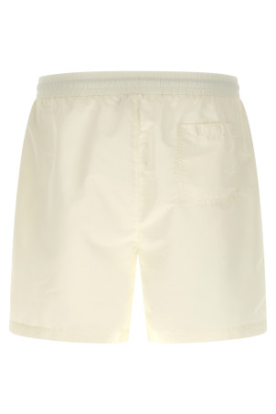 Logo embroidery swimsuit White