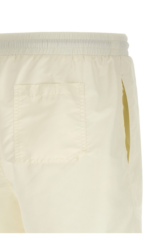 Logo embroidery swimsuit White