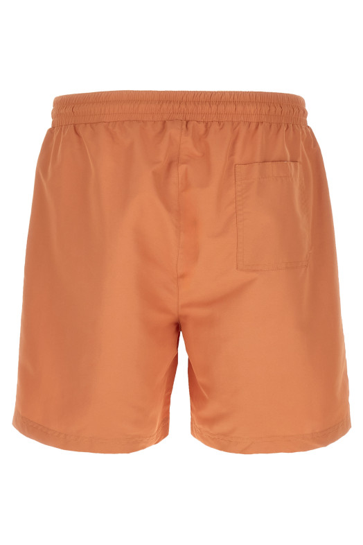 Logo embroidery swimsuit orange