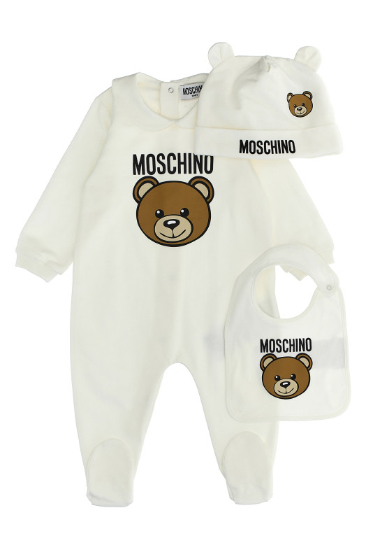 Baby set bib + cap + bib White