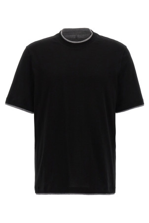 Double hem t-shirt Black