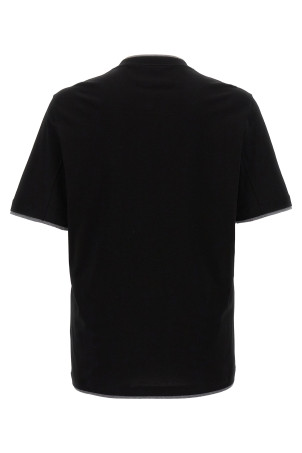 Double hem t-shirt Black