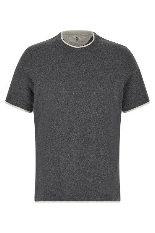 Double layer t-shirt Gray