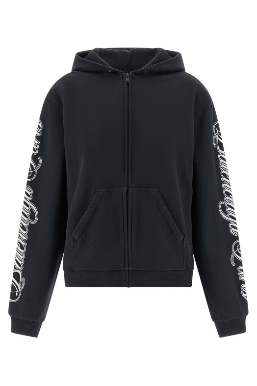 'Cursive' hoodie Black