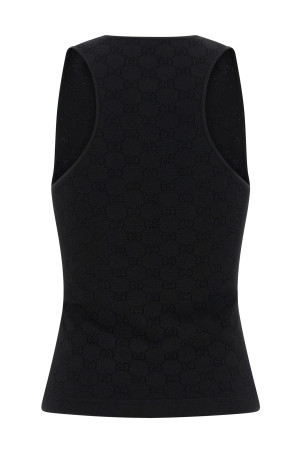 GG jacquard tank top Black