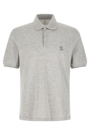 Logo piqué polo shirt Gray