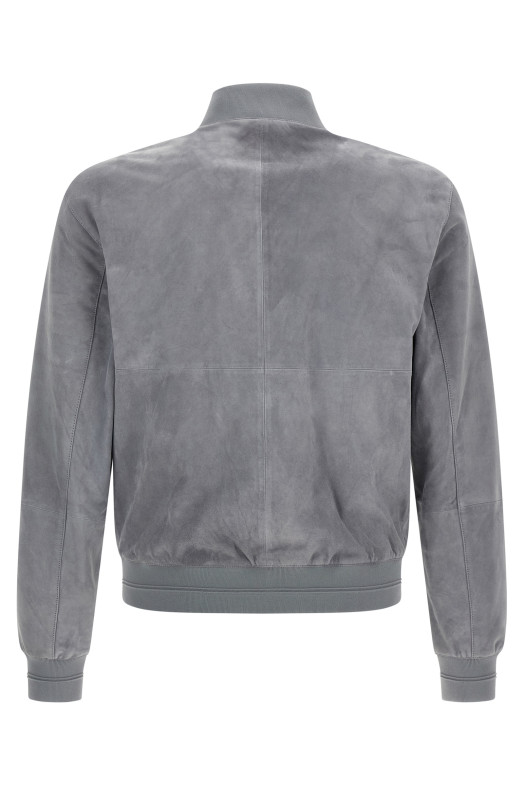 Suede jacket Gray
