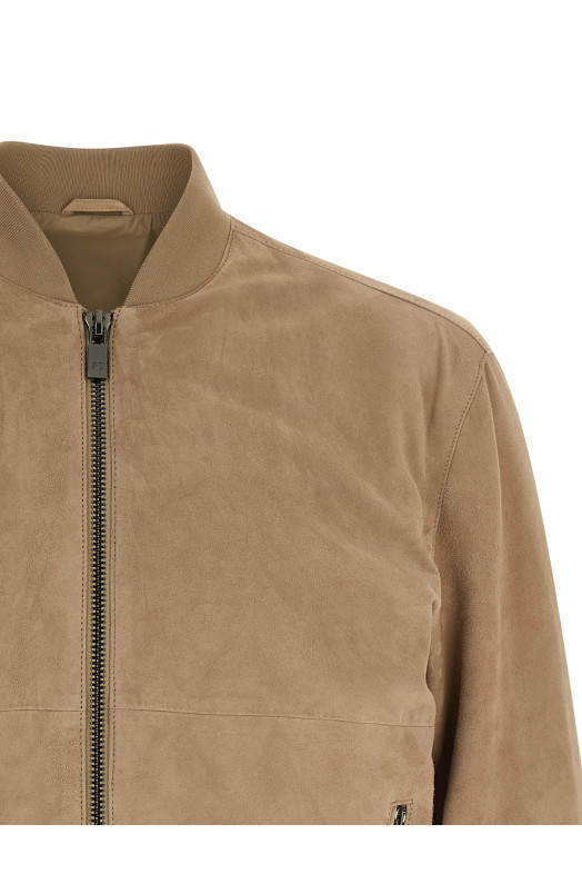 Suede jacket Beige