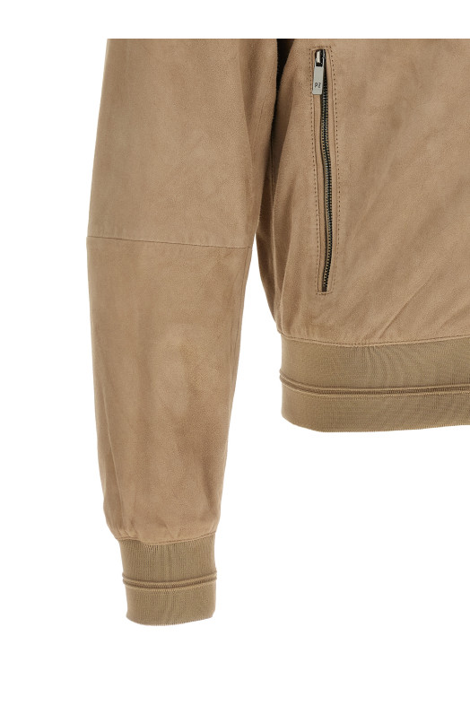 Suede jacket Beige