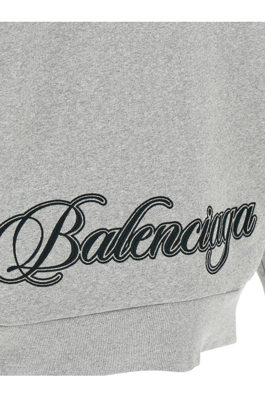 'Cursive' hoodie Gray