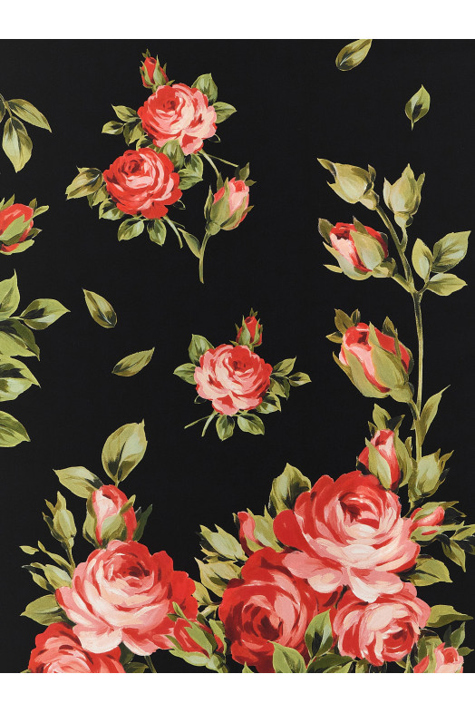 'Bouquet Rose' scarf Black