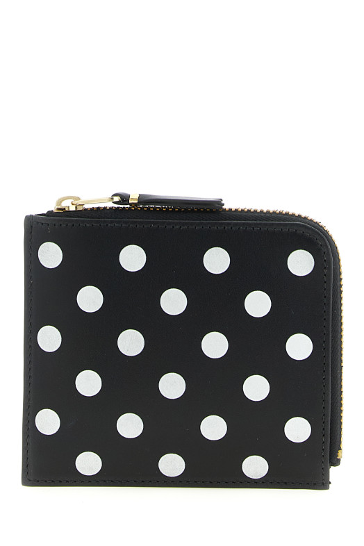 Polka Dots Printed Wallet Black-grey