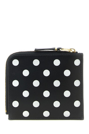 Polka Dots Printed Wallet Black-grey