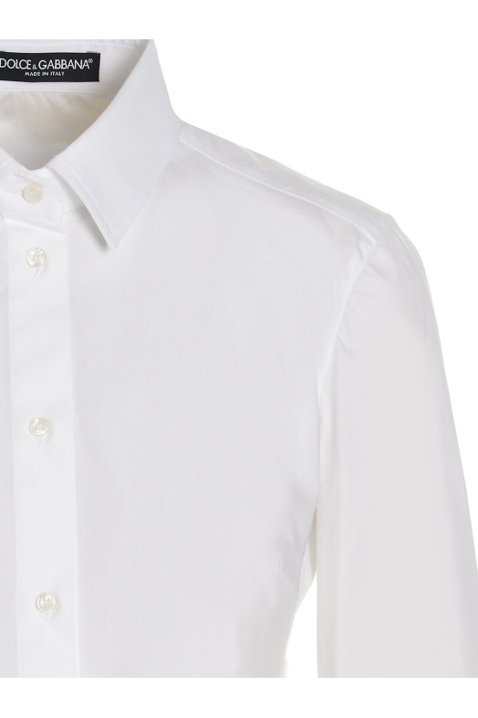 Кружевная рубашка, белая DOLCE & GABBANA F5Q65TFUEEEW0800