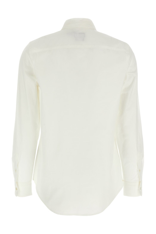 Logo embroidery shirt White