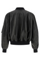 Leather bomber jacket Black