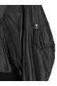 Leather bomber jacket Black