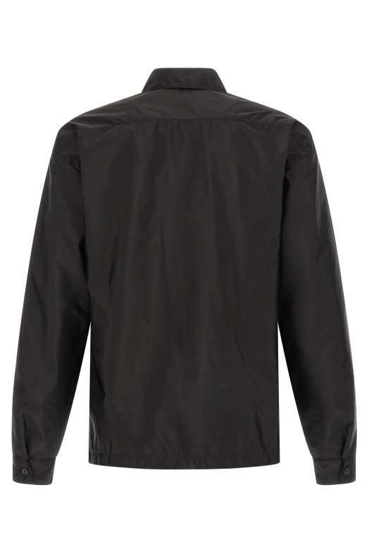 Re-nylon feather shirt Black