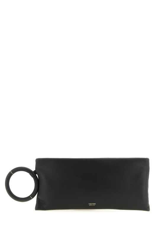Nappa leather clutch Black