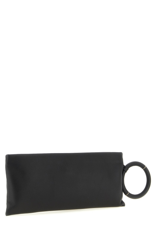 Nappa leather clutch Black